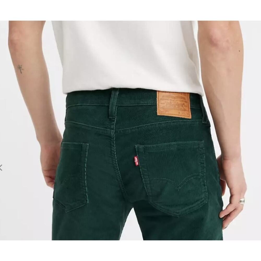 Levi's Premium 511™ Slim Fit Green Corduroy Men's Jeans 33/12 - Picture 2 of 7
